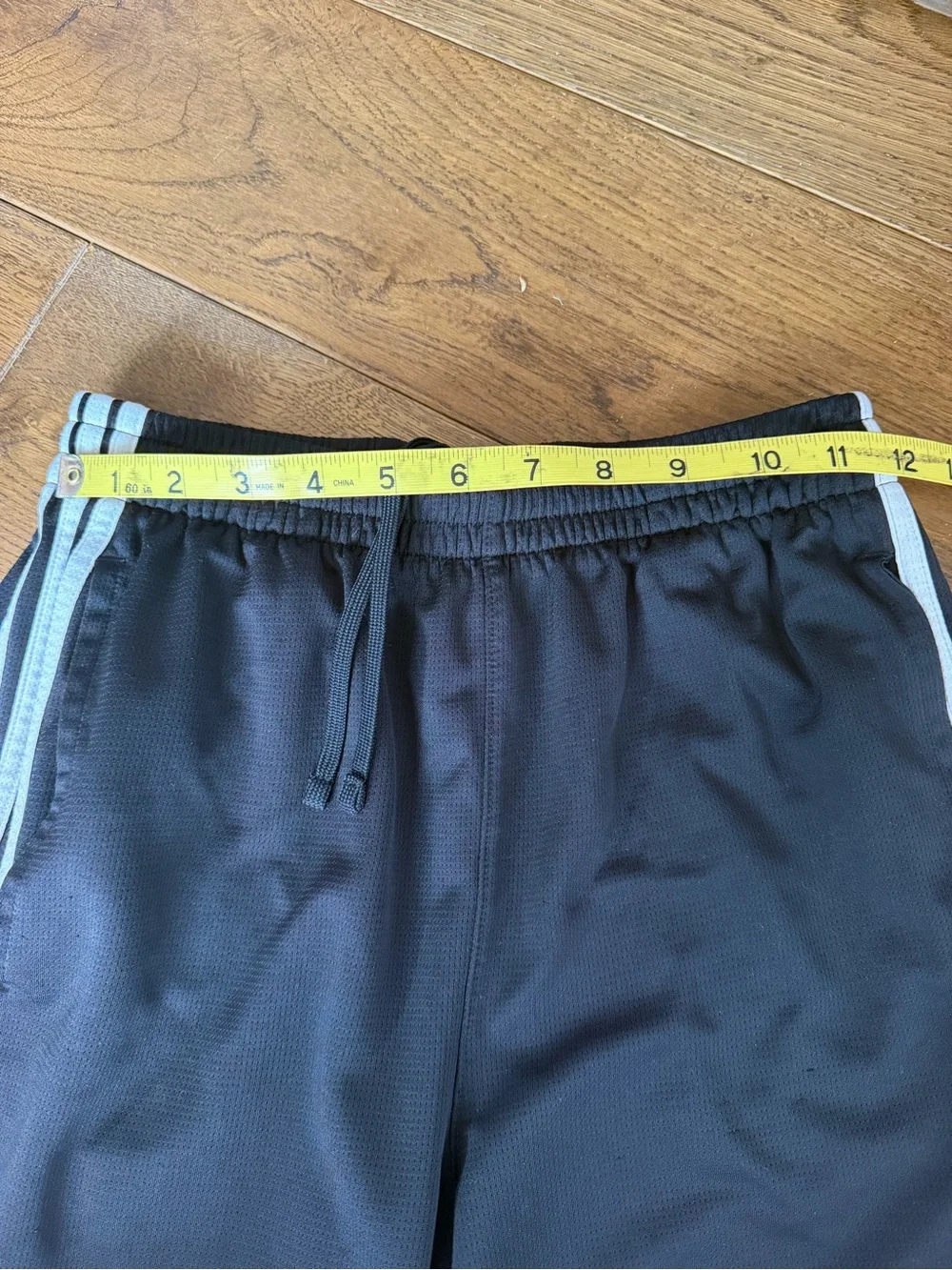 Adiadas Trendy Black Athletic Shorts with White Trim Kids Large/ Women’s XS